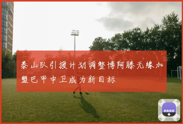 泰山队引援计划调整博阿滕无缘加盟巴甲中卫成为新目标
